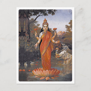 LAKSHMI goddess - even large images - Postcard