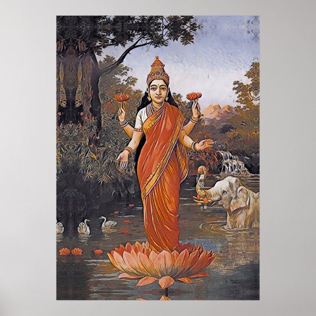LAKSHMI goddess - even large images - Poster (Front)