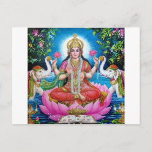 Lakshmi Goddess of Love, Prosperity, and Wealth Postcard