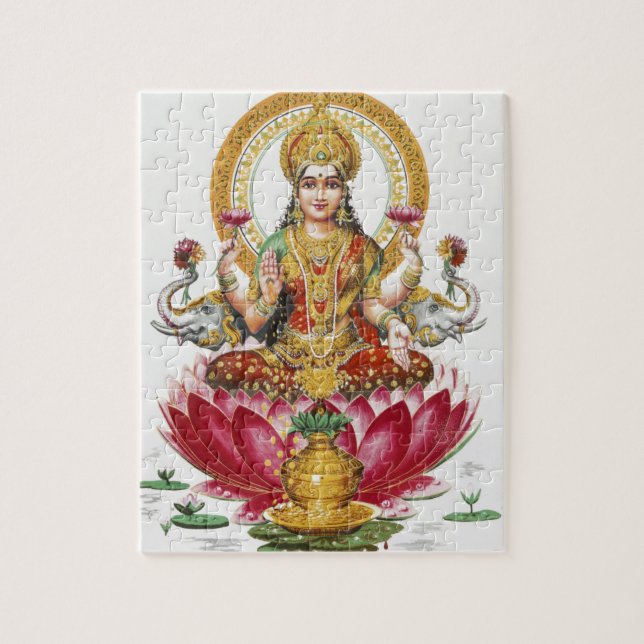 Lakshmi Hindu Goddess Jigsaw Puzzle (Vertical)