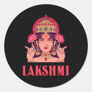Lakshmi is the goddess of good fortune classic round sticker