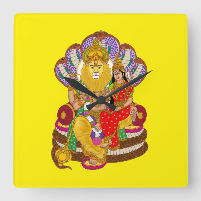 Lakshmi Narasimha Wall Clock (Front)