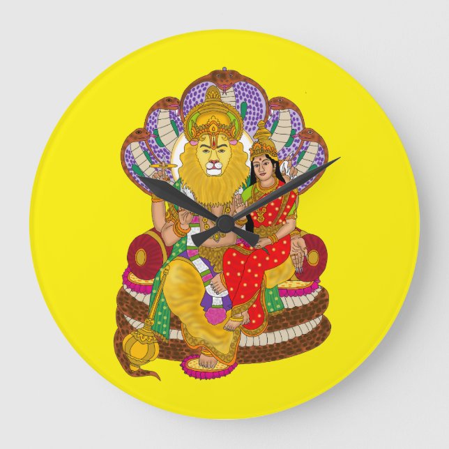 Lakshmi Narasimha Wall Clock (Front)