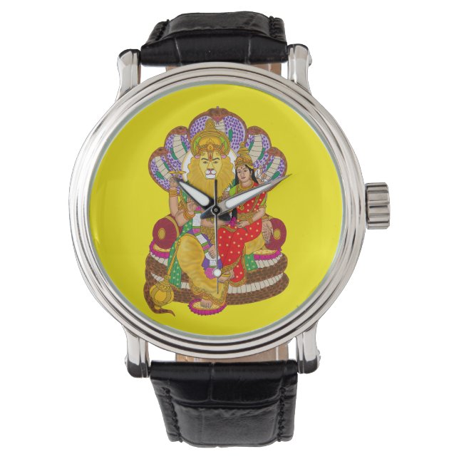 Lakshmi Narasimha Wall Clock Watch (Front)