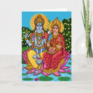 Lakshmi Narayan Greeting Card