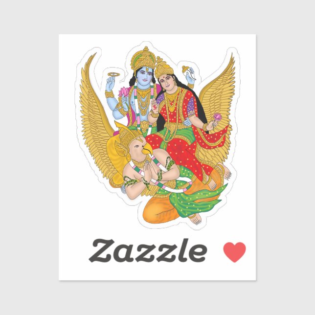 Lakshmi Narayan Sticker – Divine Spiritual Sticker (Sheet)