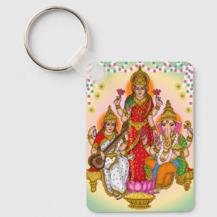 Lakshmi Saraswati Ganesha Keychain
