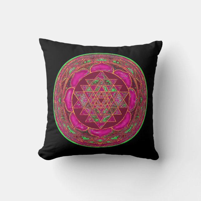 Lakshmi Yantra Mandala Pillow (Front)