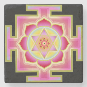 Lakshmi yantra stone coaster