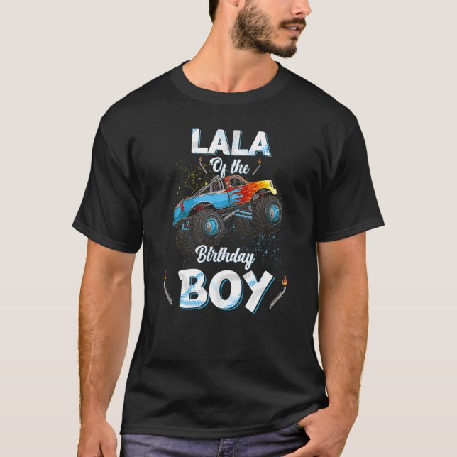 Lala Of The Birthday Boy Monster Truck Bday Women  T-Shirt (Front)