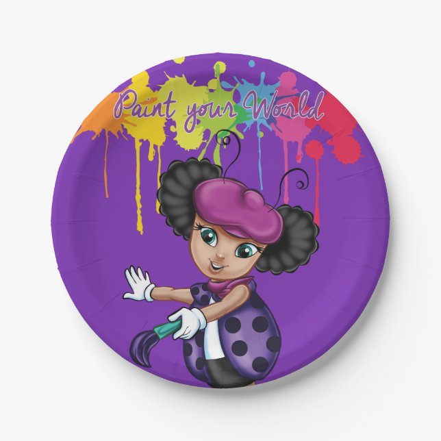 LaliBella Purple Paper Plate (Front)