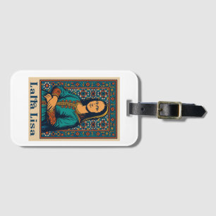 Lalla Lisa – Mona Lisa with Moroccan Mosaic Art S Luggage Tag