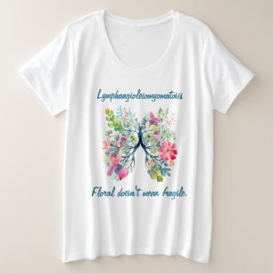 LAM Floral Doesn't Mean Fragile Women's T-Shirt Plus Size T-Shirt