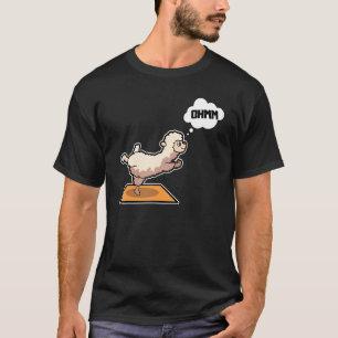 Lama Alpaca Yoga Poses Sport Gymnastics Ohmmm Hear T-Shirt