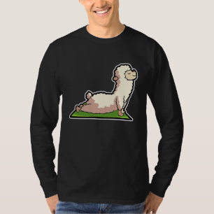 Lama Alpaca Yoga Poses Sport Gymnastics Ohmmm Hear T-Shirt