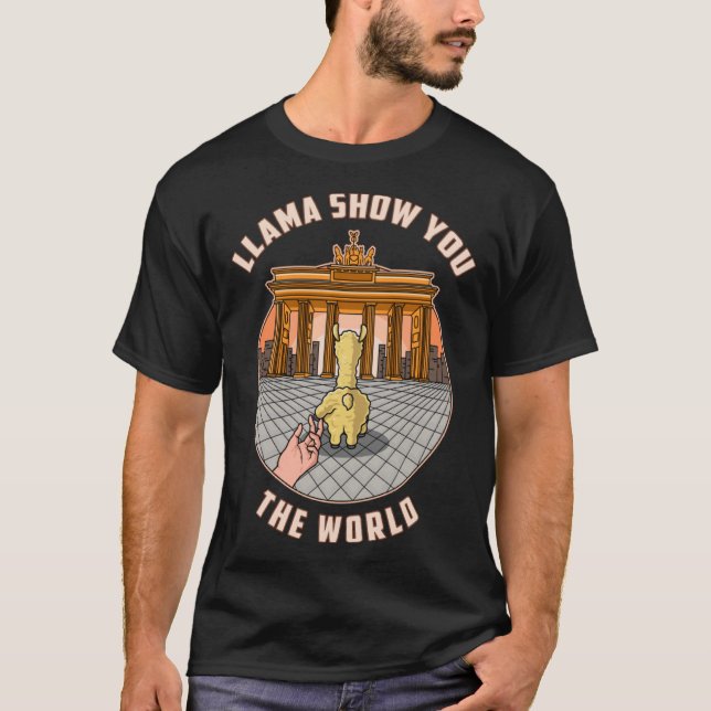 Lama Souvenir Llama Show You The World Berlin T-Shirt (Front)