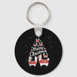 Lama Xmas Tree Llamas Christmas Tree  Key Ring