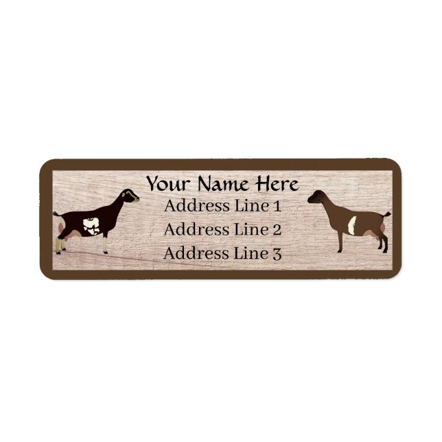 LaMancha Dairy Goat Return Address Label (Front)