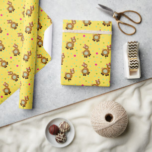 Lamas pattern wrapping paper
