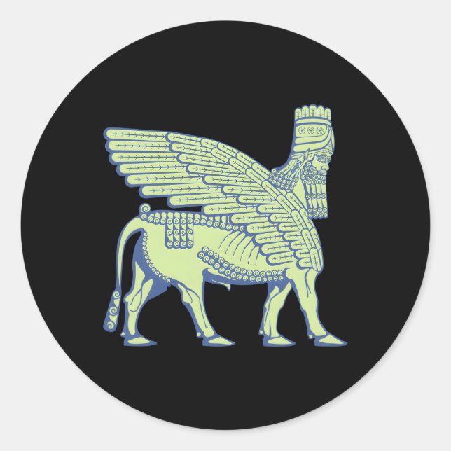 Lamassu Anunnaki Classic Round Sticker (Front)