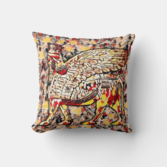 lamassu artwork cushion (Front)