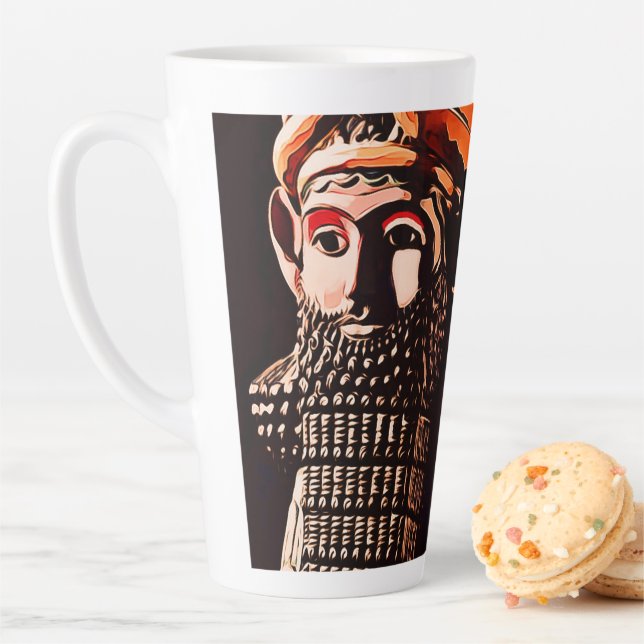 lamassu artwork latte mug (In Situ)