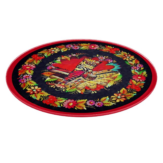  Lamassu Decorative Glass Cutting Board (Corner)