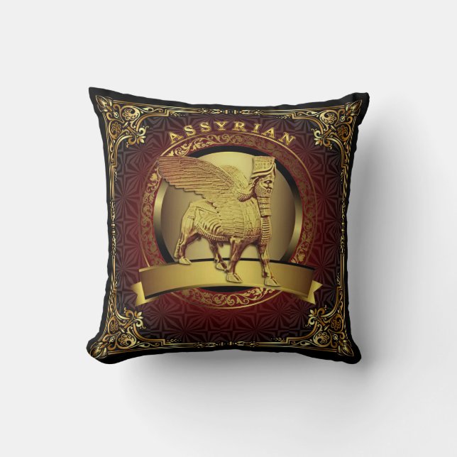 Lamassu Throw Pillow (Front)