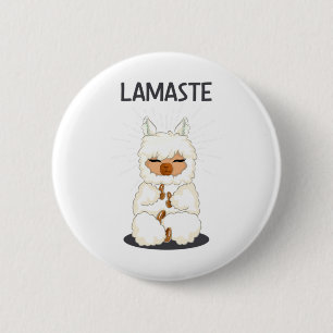 Lamaste Instructor Yoga Lover Meditating Workout S 6 Cm Round Badge