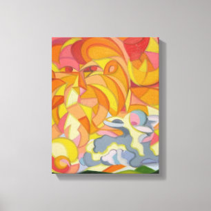 Lamb and Lion canvas Print. Print