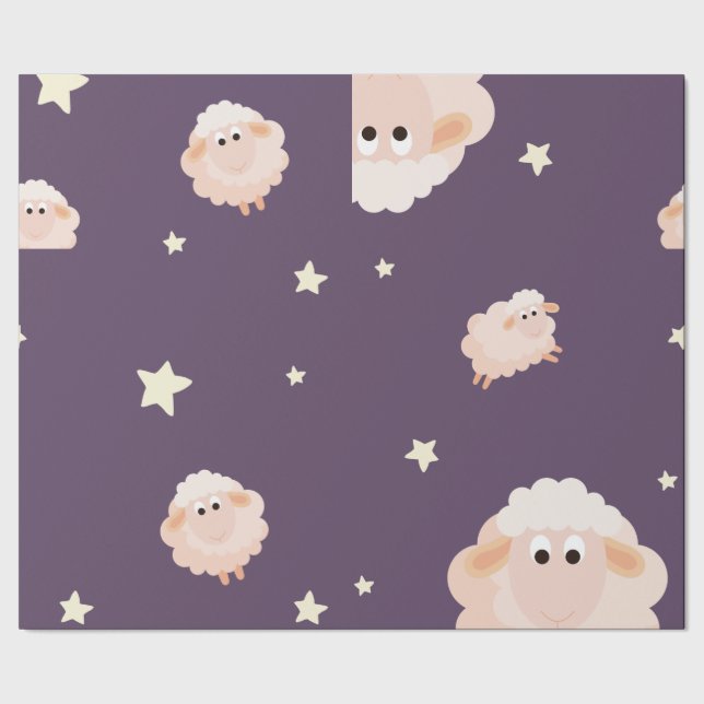 Lamb And Star Combination Wrapping Paper (Seam)