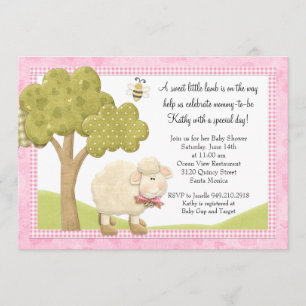 Lamb Baby Shower Invitation