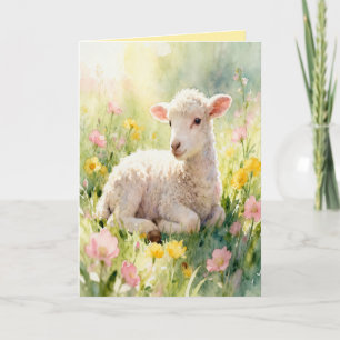Lamb Bible Verse Customized Easter Card