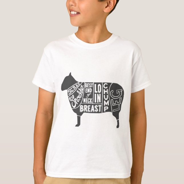 Lamb Butcher Chart T-Shirt (Front)