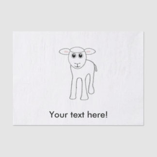 Lamb cartoon tissue paper