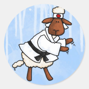 lamb chop classic round sticker