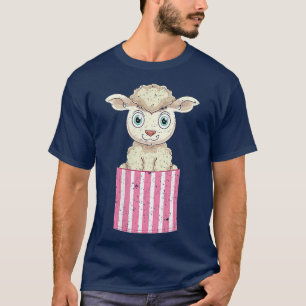 Lamb Farmer Farm Animal Lover Cute Pocket Sheep  T-Shirt