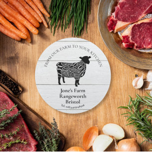 Lamb farmer marketing produce sheep farmer classic round sticker
