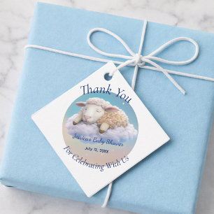 Lamb In The Clouds Baby Shower Favour Tags