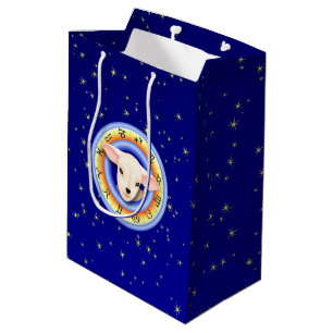 Lamb in Zodiac Wheel Medium Gift Bag