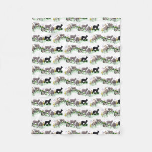 Lamb Meadow Fleece Blanket (choose colour)