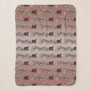 Lamb Meadow Sherpa Blanket (Dusty Pink Mix)