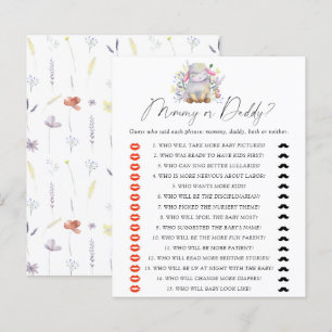 Lamb - mummy or daddy baby shower game