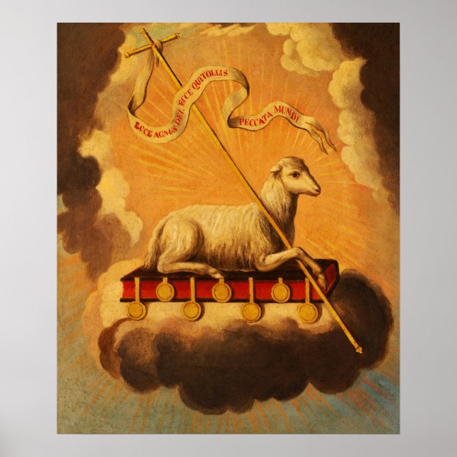 Lamb of God, Agnus Dei by Jose Campeche y Jordan Poster (Front)