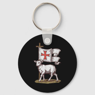 Lamb Of God Christian Symbol Of Faith Victory Agnu Key Ring