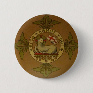 Lamb of God Ecce Agnus Dei 6 Cm Round Badge