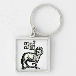 Lamb of God symbol of Christian faith Key Ring