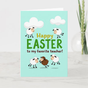Lamb Teacher Easter Card