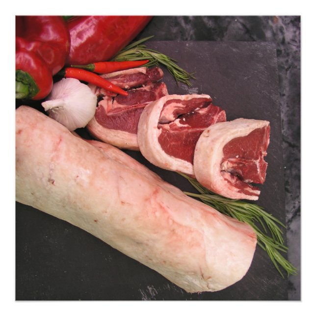 Lamb with chilli photo print (Front)