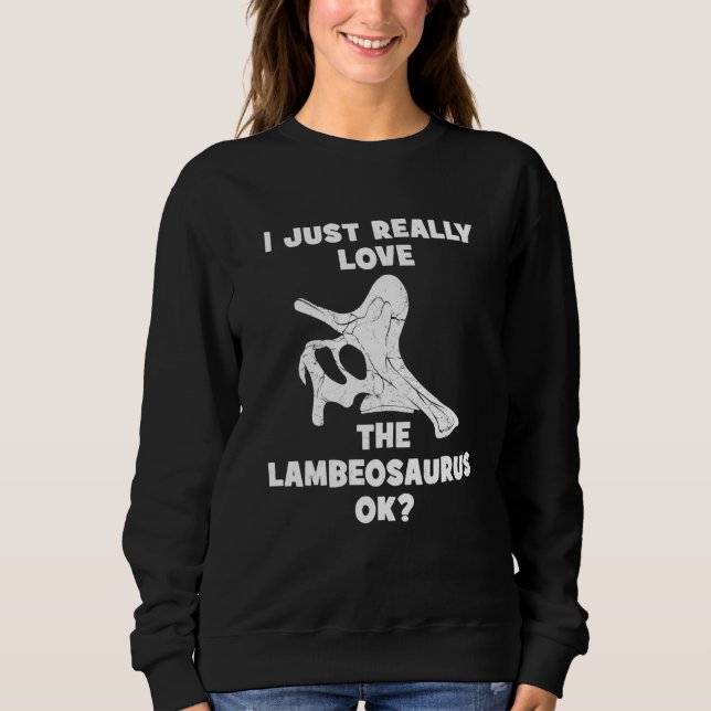Lambeosaurus Skull Fossil Hunter Sweatshirt (Front)